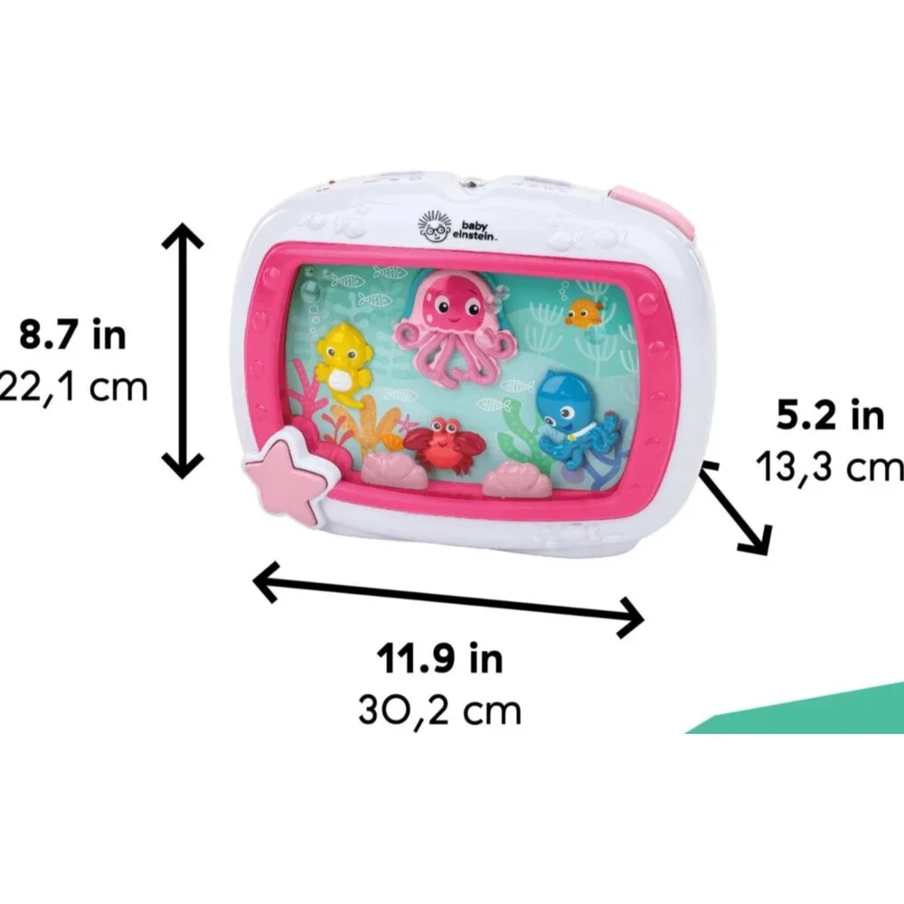 Baby Einstein Sea Dreams Soother Pink Crib Sound Machine Remote NWT